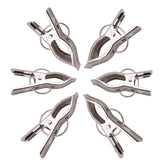 Kuber Industries Hanging Cloth Drying Pegs/Clips|Heavy Duty & Stainless Steel Material|Will Not Rust Clothes|Size 7 x 3 x 1 CM, Set of 12 Piece (Silver)
